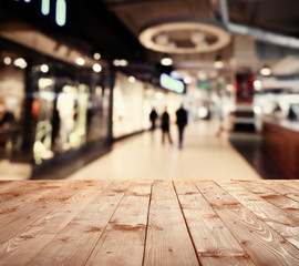 Wooden table isolated on white