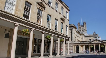 Fototapeta na wymiar Rues, places et monuments de la ville de Bath
