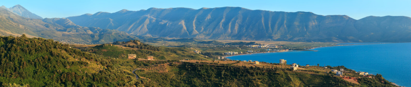 Adriatic sea evening view (Albania).