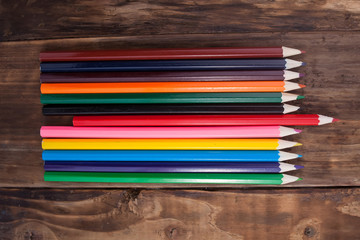 pencils in table