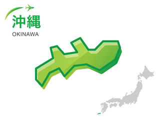 日本地図フラット長い影のイラスト黄色 Wall Mural Wallpaper Murals And4me