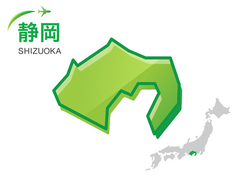 静岡県の地図 イラスト素材 Stock Vector Adobe Stock