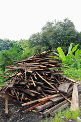 Firewood for lao-Lao rice whisky distillation-MuangKhua to PakNamNoy road-Phongsali province-Laos. 3613
