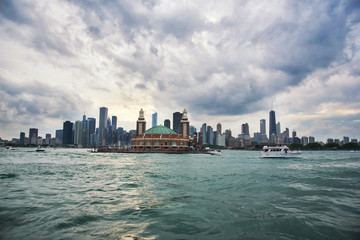 Front view to Navy Pier
