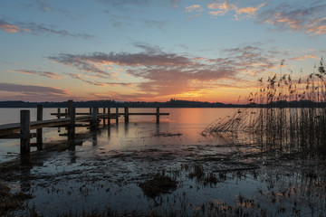 Fototapeta premium Fischersteg am Pfäffikersee - Harmonie