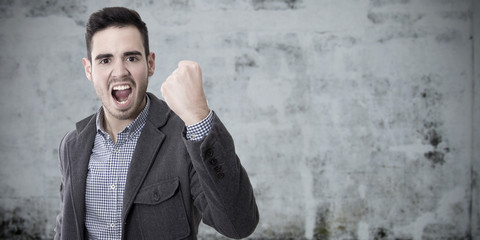 man with expression of success, businessman