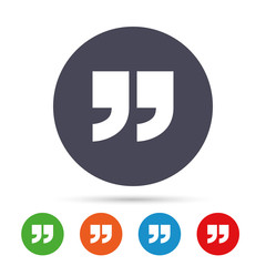 Quote sign icon. Quotation mark symbol.
