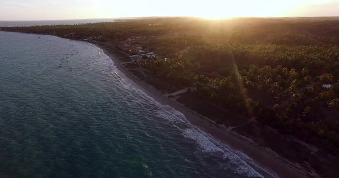 Aerial View of Maceio Coastline, Alagoas, Brazil