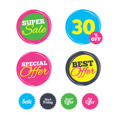 Sale icons. Best special offer symbols.