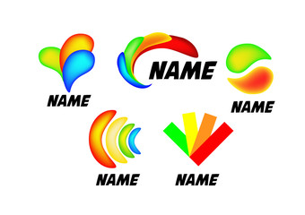 A five logotypes set