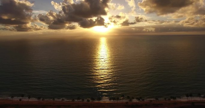 Aerial View of Beautiful Sunset