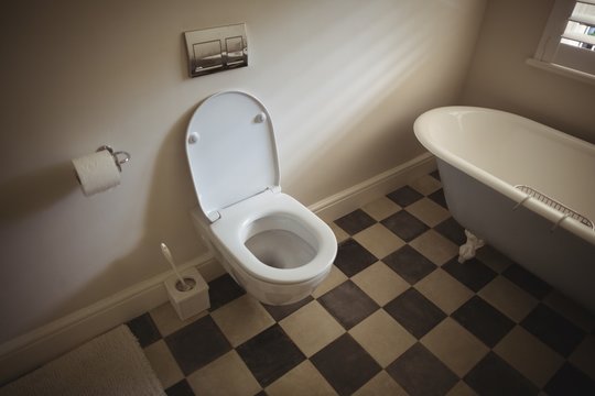 Interior view of modern toilet