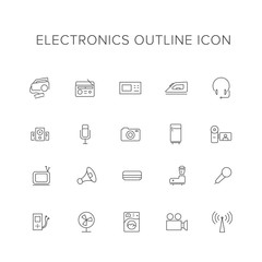 Electronics Line Icon Set