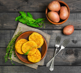 Roasted vegetable potato cutlets