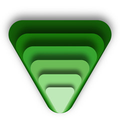 Multiple Layers of Green Triengles Stacked Up Design