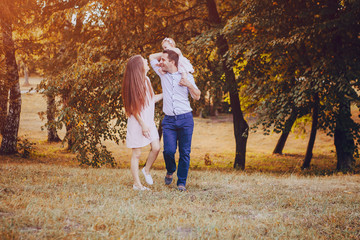 Fototapeta premium family in park