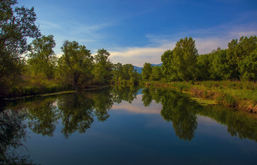 Fototapeta na wymiar River and Reflection