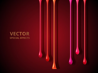 colorful liquid drops