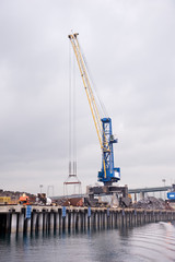 Fototapeta premium Waterfront commercial wharf