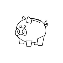 piggy savings isolated icon