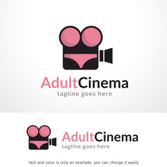 Adult Cinema Logo Template Design Vector, Emblem, Design Concept, Creative Symbol, Icon