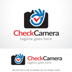 Check Camera Logo Template Design Vector, Emblem, Design Concept, Creative Symbol, Icon
