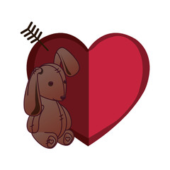 love card with Stuffed rabbit
