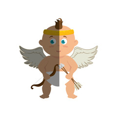 love card with cupid angel