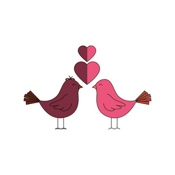 love card with cute bird