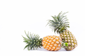 pineapple is  high vitamin C  fruit on white background healthy pineapple fruit food isolated
