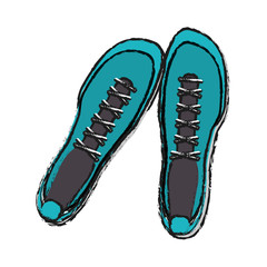 sport shoes icon over white background. vector illustration