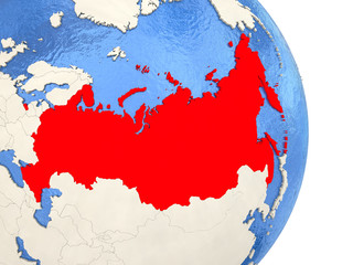 Russia on model of political globe