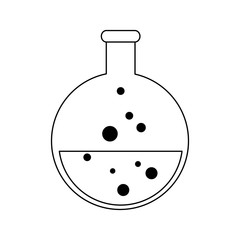 flask bottle icon over white background. vector illustration