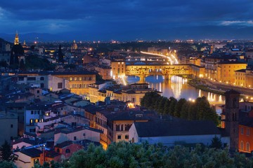 Fototapeta na wymiar Florence skyline night