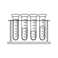 test tubes over white background. vector illustration