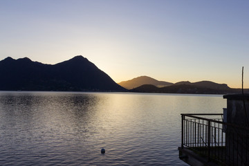 lago maggiore coast sunrise verbania