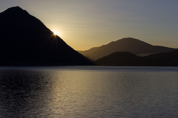 lago maggiore coast sunrise verbania