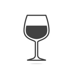 Wine glass icon vector isolated