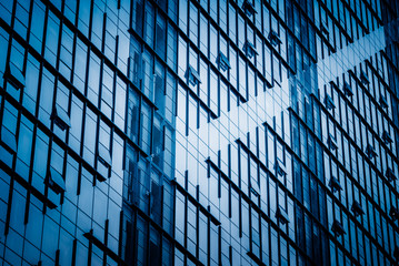 detail shot of modern architecture facade,business concepts,in city of China.