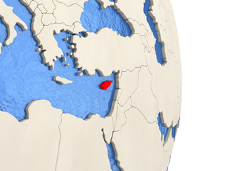 Cyprus on model of political globe