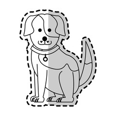 cute dog cartoon icon image vector illustration design 