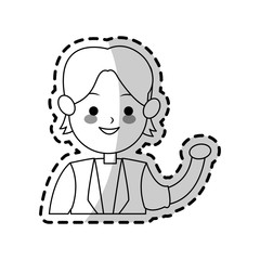 boy waving hand  cute cartoon icon image vector illustration design 