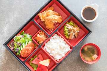 fried fish bento set