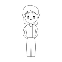 woman with fringe cute cartoon icon image vector illustration design 