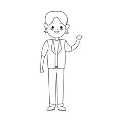 young man cute cartoon icon image vector illustration design 