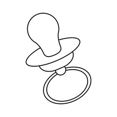 pacifier baby icon image vector illustration design 