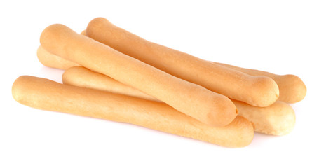 bread sticks isolated on white background