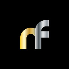 Initial Letter NF Linked Design Logo
