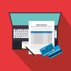 invoice economy related icons image vector illustration design