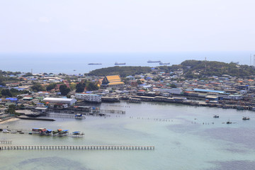 Top View of the fishing village